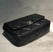 Chanel 19 Silver Buckle Flap Bag Black Size 36 cm - 6