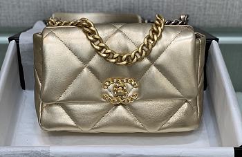Chanel 19 Light Gold Bag Size 26 cm