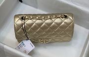 Chanel Gold Flap Bag Lambskin Size 20 cm - 5