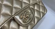 Chanel Gold Flap Bag Lambskin Size 20 cm - 3