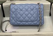 Chanel Blue Flap Bag Lambskin Size 20 cm - 4