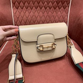 Gucci GG Horsebit Mini Beige Bag Size 20.5 x 14 x 5 cm