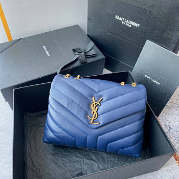 YSL Loulou Small In Blue Size 25 x 17 x 9 cm