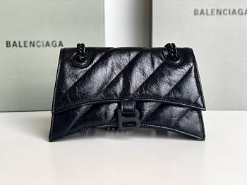 Balenciaga Crush Small Chain Bag Black Size 25 x 15 x 8 cm