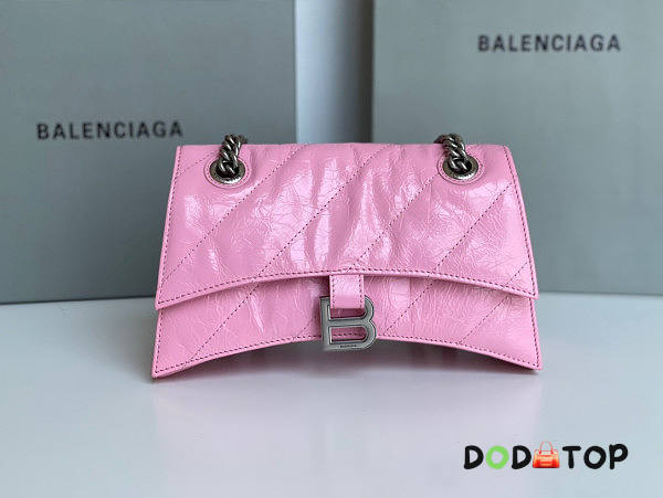 Balenciaga Crush Small Chain Bag Pink Size 25 x 15 x 8 cm - 1