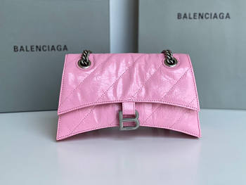 Balenciaga Crush Small Chain Bag Pink Size 25 x 15 x 8 cm