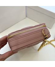 Dior Caro Box Bag With Chain In Pink Size 18 x 13 x 5 cm - 5