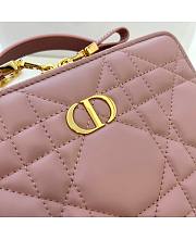 Dior Caro Box Bag With Chain In Pink Size 18 x 13 x 5 cm - 2