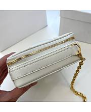 Dior Caro Box Bag With Chain In White Size 18 x 13 x 5 cm - 4
