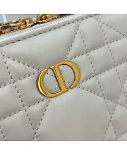 Dior Caro Box Bag With Chain In White Size 18 x 13 x 5 cm - 2