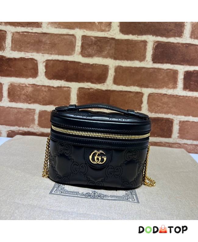 Gucci GG Matelassé Top Handle Mini Bag Black Size 16 cm - 1