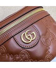 Gucci GG Matelassé Top Handle Mini Bag Brown Size 16 cm - 3
