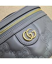 Gucci GG Matelassé Top Handle Mini Bag Gray Size 16 cm - 3