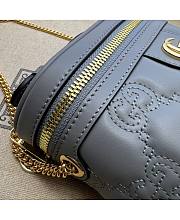 Gucci GG Matelassé Top Handle Mini Bag Gray Size 16 cm - 2