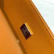 Chanel Flap Bag Caviar Orange Size 20 cm - 5