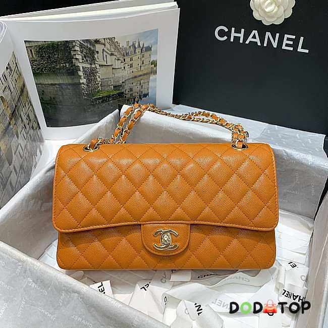 Chanel Flap Bag Caviar Orange Size 25 cm - 1