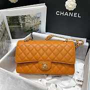 Chanel Flap Bag Caviar Orange Size 25 cm - 3