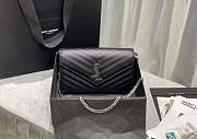 YSL Chain Bag In Silver Hardware Size 22 cm - 1