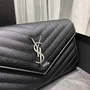 YSL Chain Bag In Silver Hardware Size 22 cm - 2