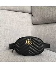 Gucci Marsupio GG Marmont In Pelle Matelassé Black Size 18 x 11 x 5cm - 1