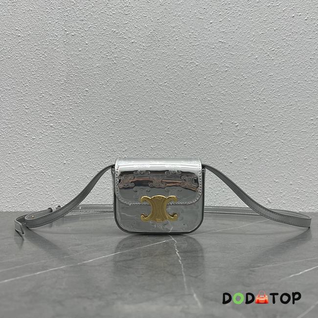Celine Mini Bag In Silver Size 11 × 4 × 8 cm - 1