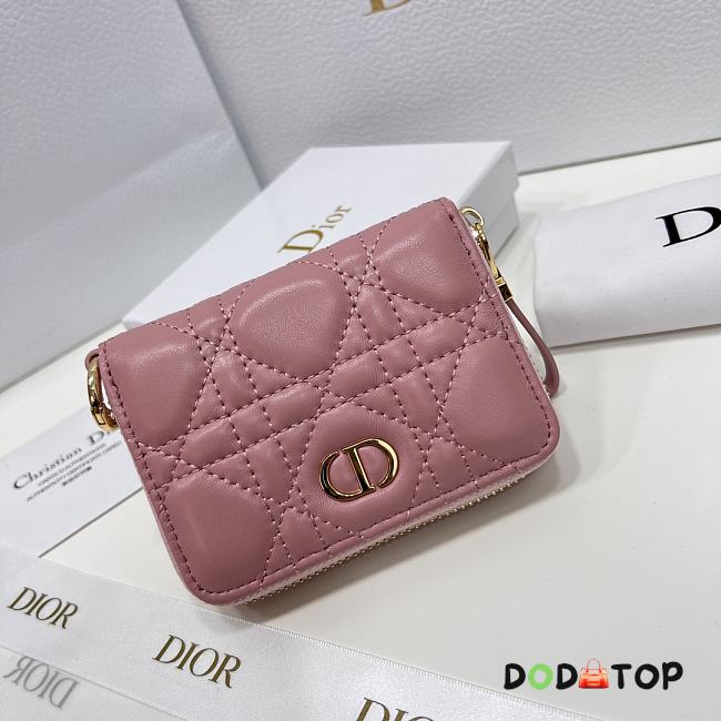 Dior CD Wallet In Pink Size 12 x 8.5 cm - 1