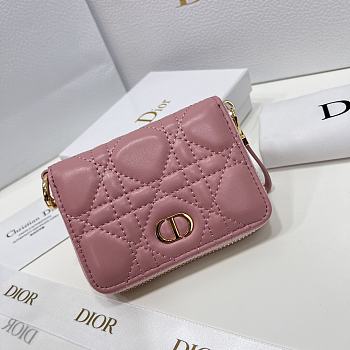 Dior CD Wallet In Pink Size 12 x 8.5 cm