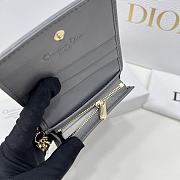 Dior CD Wallet In Grey Size 11 x 8.5 x 3 cm - 6