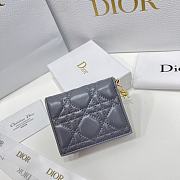 Dior CD Wallet In Grey Size 11 x 8.5 x 3 cm - 5