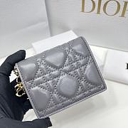 Dior CD Wallet In Grey Size 11 x 8.5 x 3 cm - 4