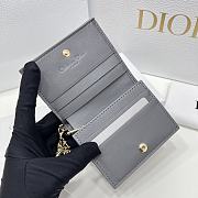 Dior CD Wallet In Grey Size 11 x 8.5 x 3 cm - 3