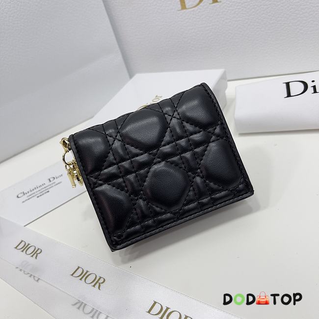 Dior CD Wallet In Black Size 11 x 8.5 x 3 cm - 1