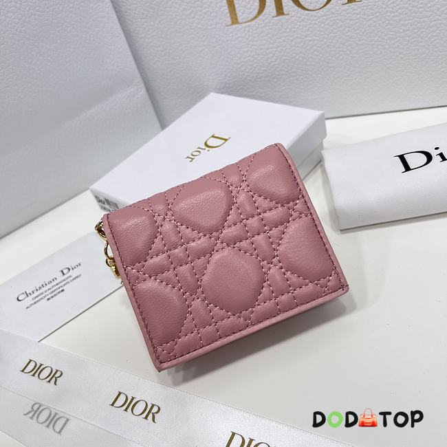 Dior CD Wallet In Pink Size 11 x 8.5 x 3 cm - 1