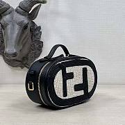 Fendi O Lock Mini Camera Case Straw Bag Size 12.5 x 7 x 21 cm - 5