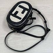 Fendi O Lock Mini Camera Case Straw Bag Size 12.5 x 7 x 21 cm - 3