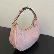 Fendi Fendigraphy Small Pale Pink Python Leather Bag Size 24.5 cm - 5