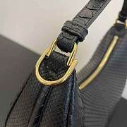 Fendi Fendigraphy Small Pale Black Python Leather Bag Size 24.5 cm - 6