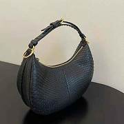 Fendi Fendigraphy Small Pale Black Python Leather Bag Size 24.5 cm - 3