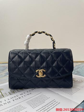 Chanel New Handle Bag Black Size 22.5 × 15 × 9.5 cm