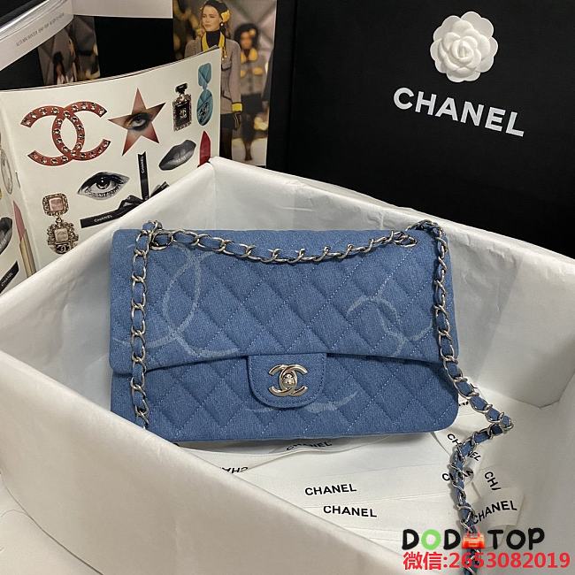 Chanel Denim Bllue Bag Size 25 cm - 1