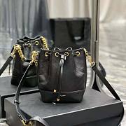 YSL Emmanuelle Small Bucket Bag in Quilted Lambskin Black Size 14.5 x 20 x 12 cm - 1