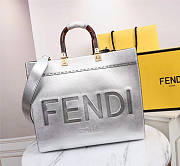 Fendi Sunshine Tote Silver Bag Size 36 x 17 x 31 cm - 1