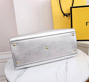Fendi Sunshine Tote Silver Bag Size 36 x 17 x 31 cm - 4