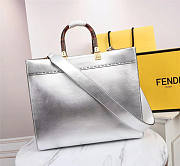Fendi Sunshine Tote Silver Bag Size 36 x 17 x 31 cm - 5