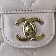  Chanel CC Flap Bag With top Handle Calfskin Light Pink Size 25 x 15 x 8 cm - 2