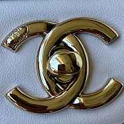 Chanel CC Flap Bag With top Handle Calfskin White Size 25 x 15 x 8 cm - 2