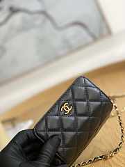 Chanel Clutch With Chain Lambskin Black Size 9.5 × 12.5 × 3.5 cm - 5