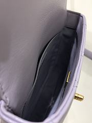 Chanel Flap Chain Bag iN Purple Size 20 × 18 × 3 cm - 6