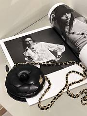 Chanel Camellia Black Pouch Size 11 × 11 × 4 cm - 4