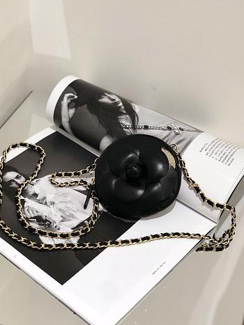 Chanel Camellia Black Pouch Size 11 × 11 × 4 cm